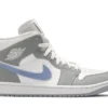 Wmns Air Jordan 1 Mid 'Wolf Grey Aluminum'