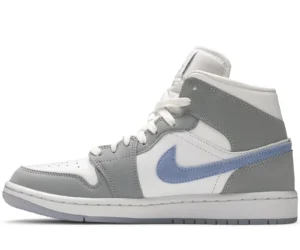 Wmns Air Jordan 1 Mid 'Wolf Grey Aluminum'
