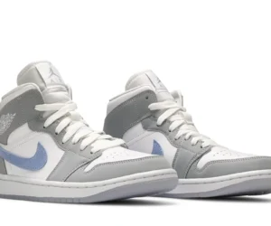 Wmns Air Jordan 1 Mid 'Wolf Grey Aluminum'